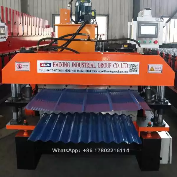 5v and corrugated double layer roofing sheet roll forming machine