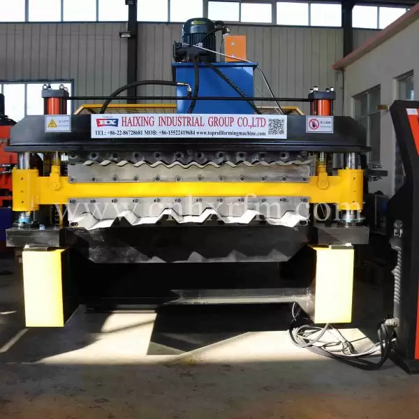Double layer roll forming machine for 988 corrugated and 985 trapezoidal
