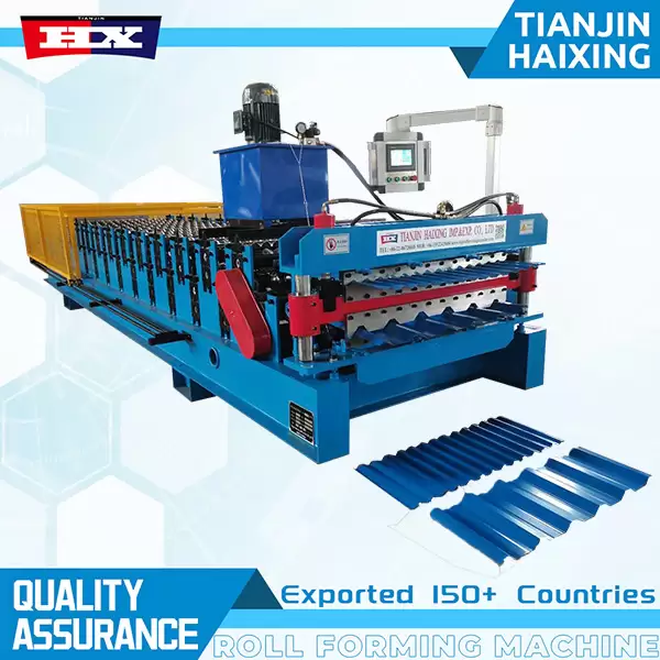 Double layer roll forming machine for 960 corrugated and 990 trapezoidal