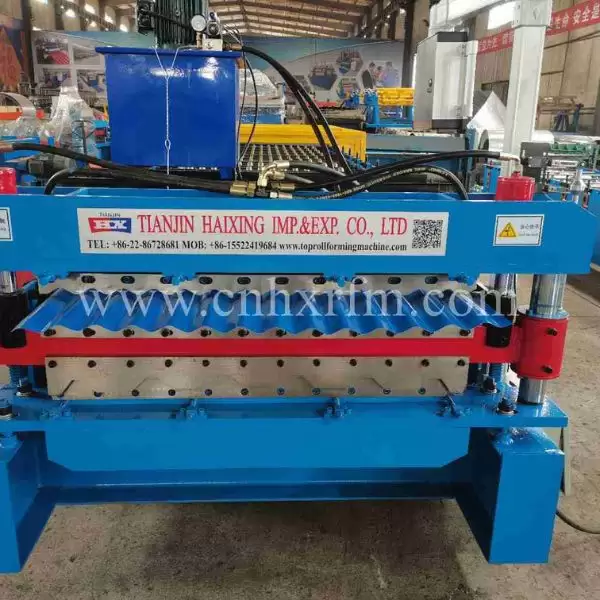 Double layer roll forming machine for 960 corrugated and 990 trapezoidal