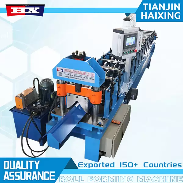 machine for the production of the roof ridge